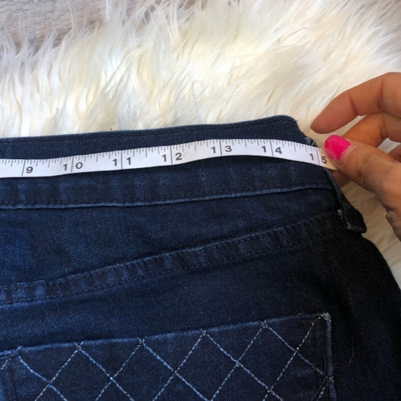 🔥NYDJ Black Cotton Denim Wide Leg Embellished - Picture 6 of 7